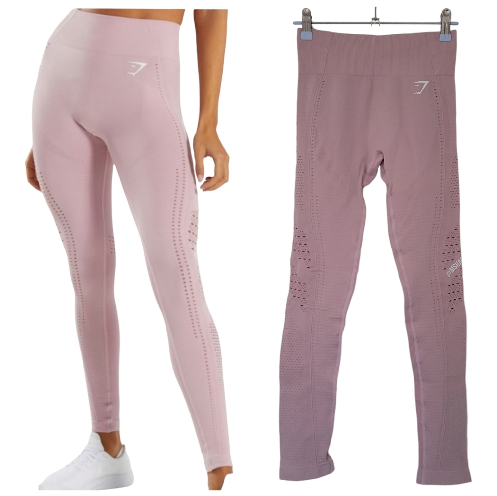 Gymshark Flawless Knit Pink Leggings Size XS